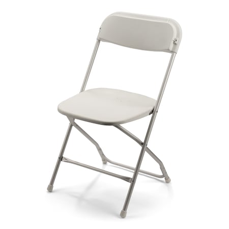 Atlas Commercial Products TitanPRO Aluminum Plastic Folding Chair, White PFC2-ALUM-WH
